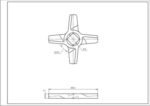 Ніж для м&aposясорубки Zelmer ZMMA028X (A863109.00) 10003883 D=55.5mm s=5mm Отвір=10x10mm NR8 (двосторонній) - Зображення 2