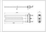 ТЕН для пральної машини Zanussi 1321807107 TPO 235-SB-1950 Thermowatt L=235 mm 1950 W - Зображення 2