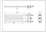 ТЕН для пральної машини Ardo 524017300 Thermowatt TP 183-LB-1900 L=183 mm 1900 W - Зображення 2