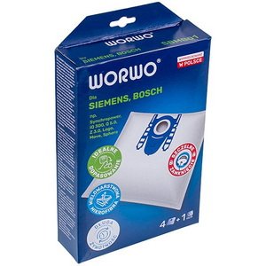 Набір мішків (4 шт) WORWO + фільтра мотора для пилососа Bosch