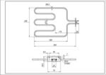 Тен нижній 562900007 1100W 230V B=250mm L=360mm для духовки Beko - Зображення 2