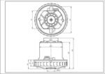 Двигун для мийного пилососа VC07W0242CF HX-80L Whicepart D=130/92 mm H=31/128 mm 1500 W - Зображення 2