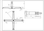 Хрестовина барабана EBI для пральної машини Ardo COD.024 L=127mm - Зображення 2