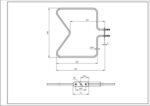 Тен нижній 480121100591 1150W 230V B=350mm L=350mm для духовки Whirlpool - Зображення 2