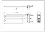 ТЕН для пральної машини Electrolux 1321807107 Kawai TPO 230-SB-1950 L=230 mm 1950 W - Зображення 2