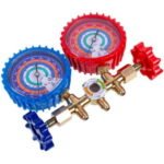 Манометрический колектор 2-вентильний XM-R572G R-410 (R-22 R-134 R-404) + шланги 3шт.x1800mm - Зображення 2