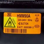 Компресор для холодильника HMM90A Zanussi ZEL R600a 92 W (з пусковим реле ZHB37-120P15C) - Зображення 2