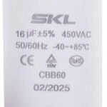 Пусковий конденсатор для пральної машини CAP524UN 16uF 450V 70x40mm (4 клеми) - Зображення 2