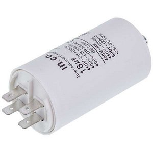 Пусковий конденсатор для пральної машини CBB60 18uF 450V 40x70mm (під гайку