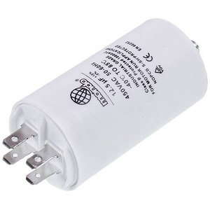 Пусковий конденсатор для пральної машини CBB60 Mondo 12.5uF 450V 40x70mm (під гайку