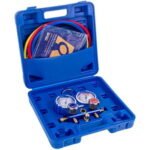 Манометричний колектор 2-вентильний VALUE VMG-2R410A-B-1 + шланги 3шт (R410 R407 R22 R134)
