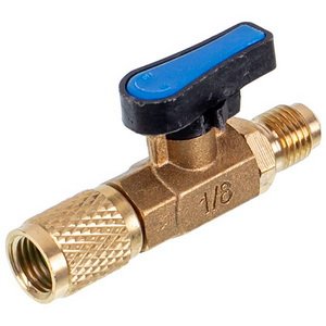 Кран прямий для заправки фреону R600 (1/4&apos&apos) RTM BV-01