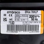 Компресор для холодильника EMBRACO ERUe70HLP R134 166W - Зображення 2