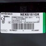 Компресор для холодильника NEK6181GK EMBRACO R404 599 W - Зображення 2