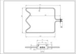 Тен нижній для духовки Beko 262900002 1300W 220V B=340mm L=405mm - Зображення 2