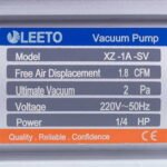 Вакуумний насос з манометром LEETO XZ-1А-SV (1 ступ. 50 л/хв.) - Зображення 2