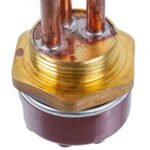 Тен для бойлера з термостатом 1500W (мідний) L=265mm фланець 54mm 1 трубка під датчик - Зображення 4