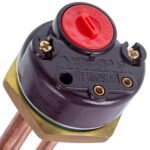 Тен для бойлера з термостатом 3000W (мідний) L=265mm фланець 55mm 1 трубка під датчик - Зображення 2