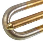 Тен для бойлера з термостатом 4000W (мідний) L=255mm фланець 54mm 1 трубка під датчик - Зображення 3