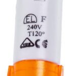 Лампочка індикації для бойлера SWT716UN L=54mm 230V 120°С D=10mm (2 контакти) - Зображення 2