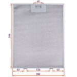 Жировий фільтр для витяжки 200x490x8mm (45mm/45mm) - Зображення 2