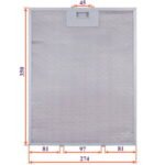 Жировий фільтр для витяжки 274x350x8mm (45mm/97mm) - Зображення 2
