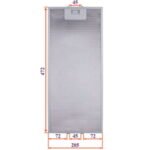 Жировий фільтр для витяжки 205x472x8mm (45mm/45mm) - Зображення 2