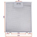 Фільтр жировий для витяжки 224x258x8mm (45mm/126mm) - Зображення 2