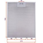 Жировий фільтр для витяжки 275x344x8mm (45mm/95mm) - Зображення 2