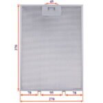 Жировий фільтр для витяжки 270x370x8mm (45mm/95mm) - Зображення 2