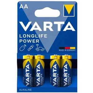 Батарейка Varta AA (LR6/MN1500) Longlife Power Alkaline 1.5V блістер 4 шт.