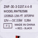 Двигун вентилятора ZWF-30-3 2.5W 12V DC для холодильника - Зображення 2