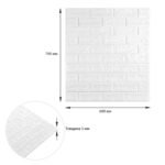 3D панель самоклеюча цегла 690х780х5мм Білий Матовий (001-5M) SW-00000587 - Зображення 3