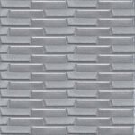 3D панель самоклеющаяся кладка 770х700х5мм Серебро (034) SW-00000217