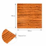 Самоклеюча декоративна 3D панель 700x700x5мм Бамбук Дерево (072) SW-00000097 - Зображення 3