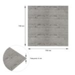 Самоклеюча декоративна 3D панель 700x700x4мм Графітове дерево (079) SW-00000558 - Зображення 3