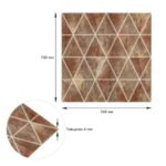 Панель стінова 3D 700х700х4мм Ромби коричневі вінтаж SW-00002007 - Зображення 3
