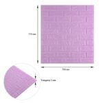 3D панель самоклеюча 700х770х5мм цегла світло - фіолетова (015-5) SW-00000083 - Зображення 3