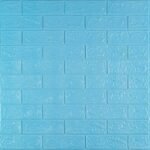 3D панель самоклеющаяся кирпич Голубой 700x770x3мм (005-3) SW-00000232