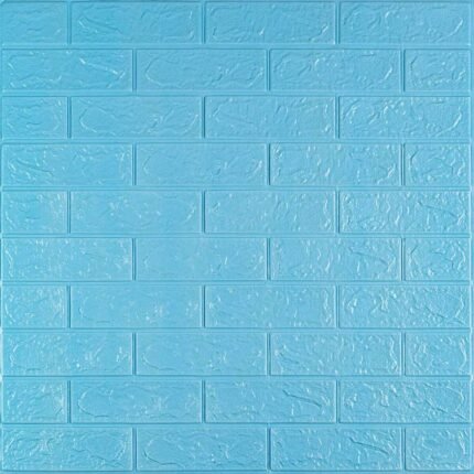 3D панель самоклеющаяся кирпич Голубой 700x770x3мм (005-3) SW-00000232