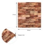 Панель стінова 3D 700мм*770мм*2мм Коричневий SW-00001910 - Зображення 3
