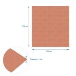 Панель стінова 3D 700х770х2мм Пудра SW-00001907 - Зображення 3