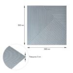 Самоклеюча декоративна 3D панель 500х500х5мм Бамбук Сірий SW-00002878 - Зображення 3