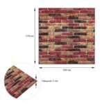 Самоклеюча декоративна 3D панель 700х770х5мм Бежево-коричнева Катеринославська цегла (047) SW-00000026 - Зображення 3