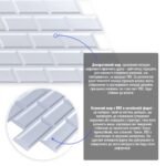 Декоративна ПВХ панель 960х480х4мм Біла клінкерна цегла SW-00001431 - Зображення 2