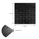 3D панель самоклеюча 700х770х3мм цегла Чорна (019-3) SW-00000584 - Зображення 3