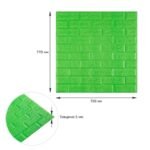 3D панель самоклеюча 700х770х5мм цегла Зелений (013-5) SW-00000149 - Зображення 3