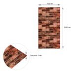 Самоклеюча 3D панель під коричневу катеринославську цеглу 3080x700x3мм SW-00001768 - Зображення 4