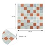 Панель стінова 3D 700х700х4мм Мозаїка коричнева SW-00002012 - Зображення 3