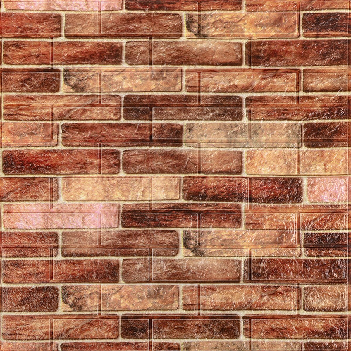 Самоклеюча декоративна 3D панель 700х770х5мм Коричнева Катеринославська цегла (179) SW-00000248 Самоклеющаяся декоративная 3D панель 700x770x5мм Коричневый Екатеринославский кирпич (179) SW-00000248